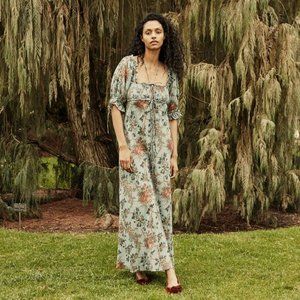Rare Doen Vetiver Dress in Bluebell Summer Floral, small